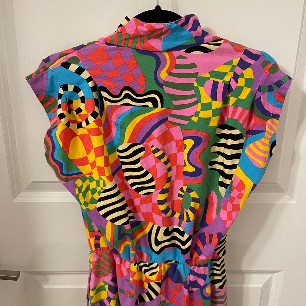 NOOWORKS Colorful Geometric Button-Up Jumpsuit - Picture 3 of 4